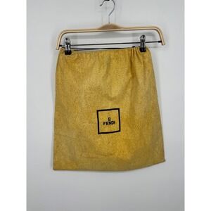 NWOT Vintage Fendi Dust Bag Authentic‎ Yellow Logo Polyester